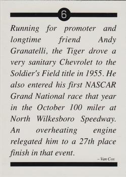 1991 If It's Racing Tiger Tom Pistone #6 Tom Pistone Back