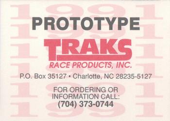 1991 Traks - Prototypes #NNO Ernie Irvan Back