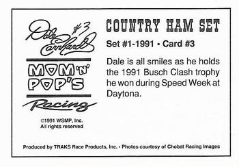 1991 Traks Mom-N-Pop's Ham Dale Earnhardt #3 Dale Earnhardt Back