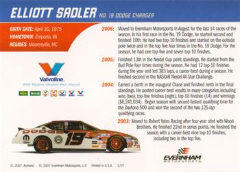 2007 Valvoline Racing #NNO Elliott Sadler Back