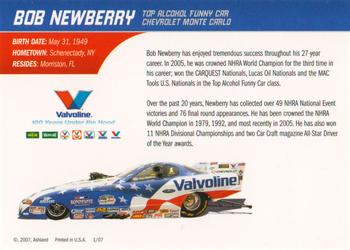2007 Valvoline Racing #NNO Bob Newberry Back