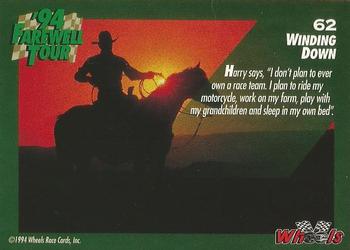 1994 Wheels Harry Gant #62 Winding Down Back