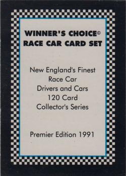 1991 Winner's Choice New England #1 Cover Card Front