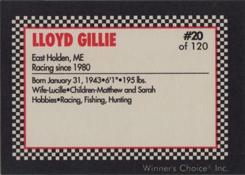 1991 Winner's Choice New England #20 Lloyd Gillie Back