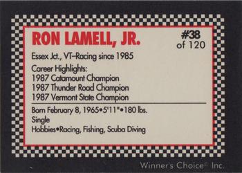 1991 Winner's Choice New England #38 Ron Lamell, Jr. Back