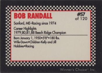 1991 Winner's Choice New England #57 Bob Randall Back