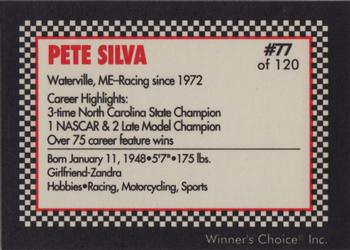1991 Winner's Choice New England #77 Pete Silva Back