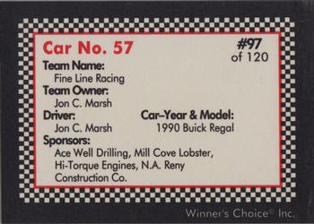 1991 Winner's Choice New England #97 John Marsh's Car Back