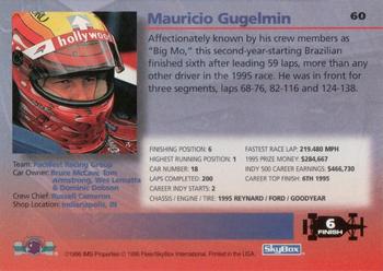 1996 SkyBox Indy 500 #60 Mauricio Gugelmin Back