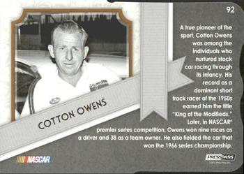 2012 Press Pass Fanfare - Holofoil Die Cuts #92 Cotton Owens Back