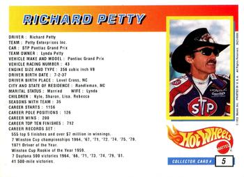 1992 Hot Wheels ProCircuit #5 Richard Petty Back