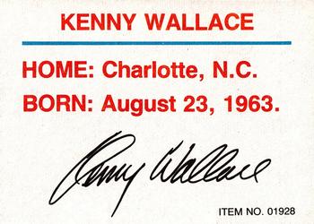1989-92 Racing Champions Stock Car #01928 Kenny Wallace Back
