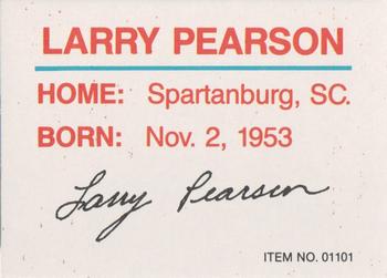 1989-92 Racing Champions Stock Car #01101 Larry Pearson Back