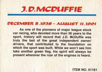 1989-92 Racing Champions Stock Car #01161 J.D. McDuffie Back