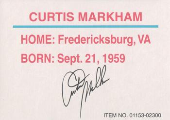 1995 Racing Champions Stock Car #01153-02300 Curtis Markham Back