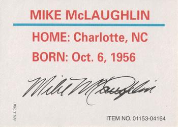 1998 Racing Champions NASCAR #01153-04164 Mike McLaughlin Back
