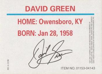 1998 Racing Champions NASCAR #01153-04143 David Green Back
