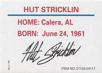 1998 Racing Champions NASCAR #01153-04117 Hut Stricklin Back
