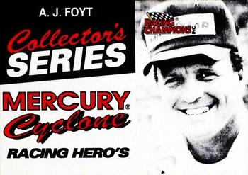 1992 Racing Champions Racing Hero's #02589 A.J. Foyt Front