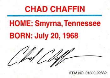 1994 Racing Champions Premier #01800-02832 Chad Chaffin Back