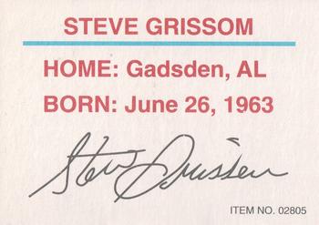 1994 Racing Champions Premier #02805 Steve Grissom Back