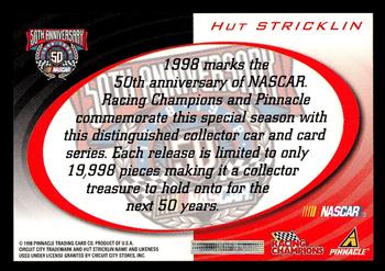 1998 Racing Champions Pinnacle #NNO Hut Stricklin Back