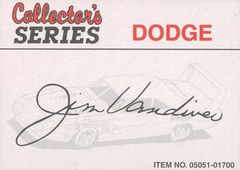 1998 Racing Champions Legends #37 Jim Vandiver Back