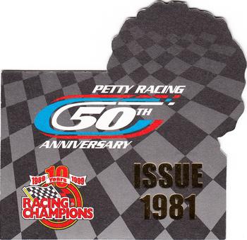 1999 Racing Champions Petty Racing 50th Anniversary #1981 Richard Petty Back