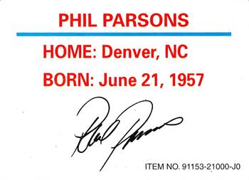 1999 Racing Champions Exclusives #91153-21000-J0 Phil Parsons Back