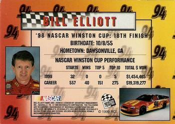 1999 Racing Champions Press Pass #NNO Bill Elliott Back