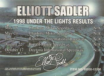 1999 Racing Champions Under the Lights #95050-12100 Elliott Sadler Back