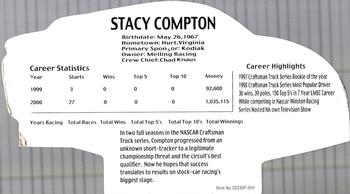 2001 Racing Champions Exclusives #20336P-6HX Stacy Compton Back