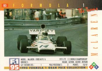 1995 PMC Formula 1 #83 McLaren / Ford M19/A Back