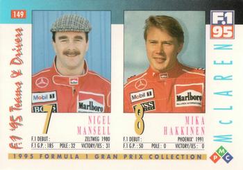 1995 PMC Formula 1 #149 Nigel Mansell / Mika Hakkinen Back