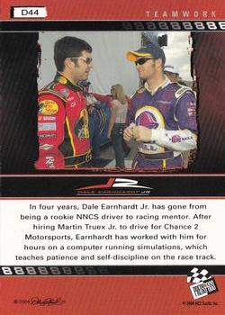 2004 Press Pass Dale Earnhardt Jr. - Gold #D44 Dale Earnhardt Jr. / Martin Truex Jr. Back