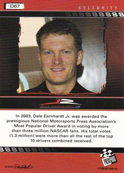 2004 Press Pass Dale Earnhardt Jr. - Gold #D67 Dale Earnhardt Jr. Back