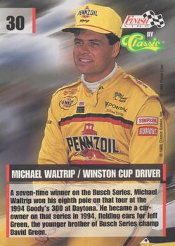 1995 Finish Line - Silver #30 Michael Waltrip Back