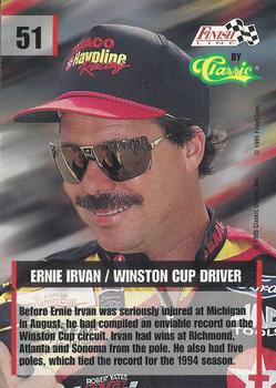 1995 Finish Line - Silver #51 Ernie Irvan Back