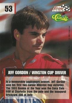 1995 Finish Line - Silver #53 Jeff Gordon Back