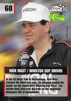 1995 Finish Line - Silver #60 Rick Mast Back