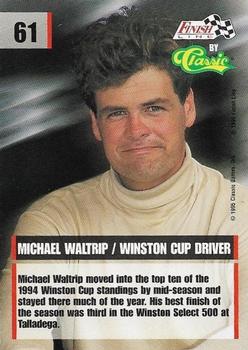 1995 Finish Line - Silver #61 Michael Waltrip Back