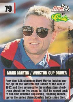 1995 Finish Line - Silver #79 Mark Martin Back