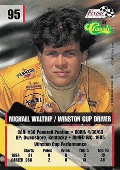 1995 Finish Line - Silver #95 Michael Waltrip Back