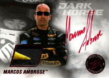 2013 Press Pass Redline - Dark Horse Relic Autographs Red #DH-MA Marcos Ambrose Front