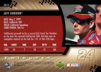 2000 Upper Deck Tributes: Jeff Gordon #JG13 Jeff Gordon Back