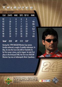 2000 Upper Deck Tributes: Jeff Gordon #JG4 Jeff Gordon Back