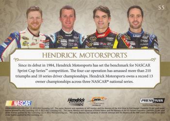 2013 Press Pass Showcase #55 Hendrick Motorsports Back