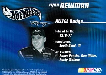 2004 Hot Wheels Racing #NNO Ryan Newman Back