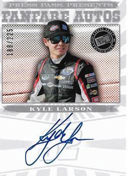 2013 Press Pass Fanfare - Autographs Silver Door Number #FFA-KL Kyle Larson Front