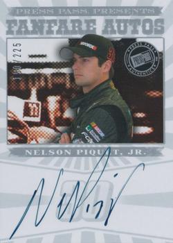2013 Press Pass Fanfare - Autographs Silver Door Number #FFA-NPJ Nelson Piquet Jr. Front